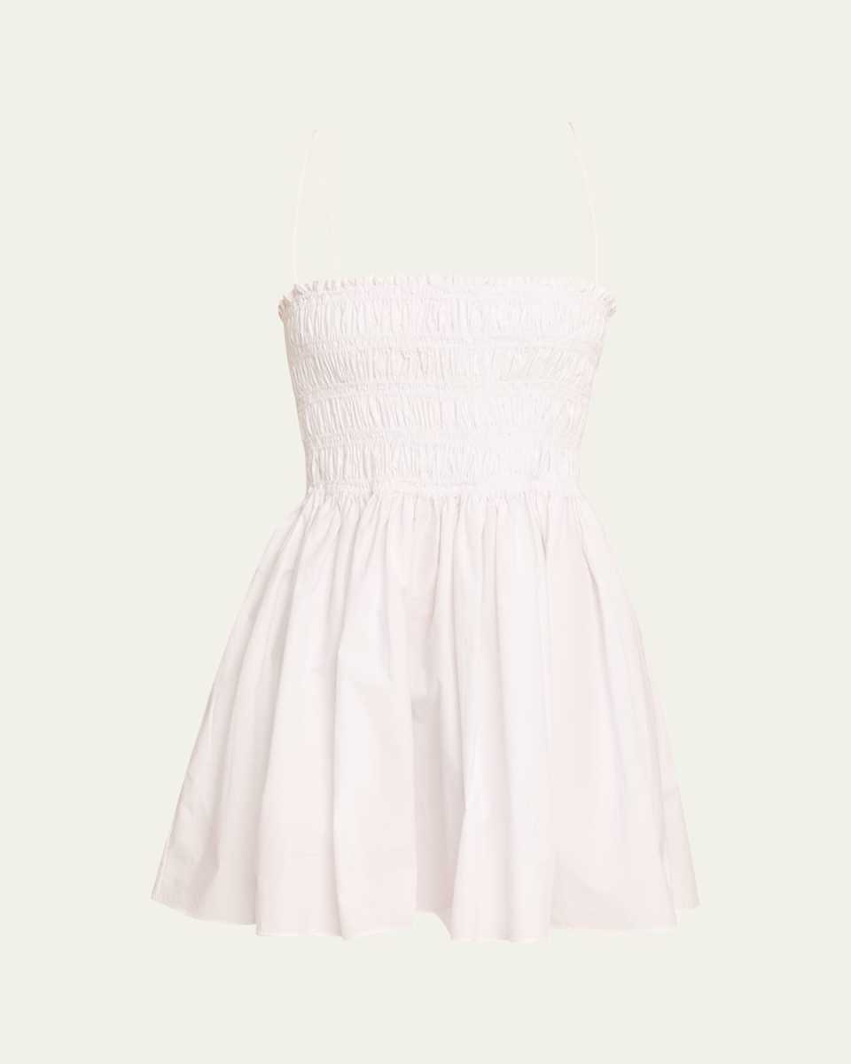 Shirred Bodice Mini Dress